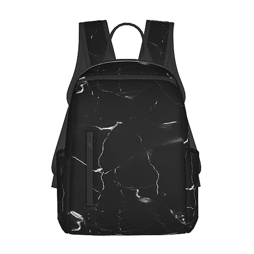 Sac à dos léger marbre noir contre la fatigue du dos au travail et en voyage