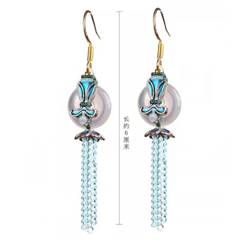 Boucles d'oreilles à pampilles rétro pour qipao chinois - 2