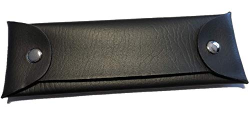 Preisvergleich Produktbild Federmäppchen aus Kunstleder (Schwarz) Federpenal, Federmäppchen für Schule,Stiftepenal, Aufbewahrung, Sonnenbrille, Lesebrille, Schminktasche, Kunstleder, medizinische Utensilien
