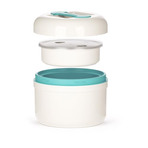 Foto von My.Yo® Joghurtbereiter ohne Strom – Farbe Mint – inkl. 2X Bio-Joghurtferment – BPA-freier Innenbehälter, spülmaschinengeeignet – für 1 L frischen Joghurt zuhause