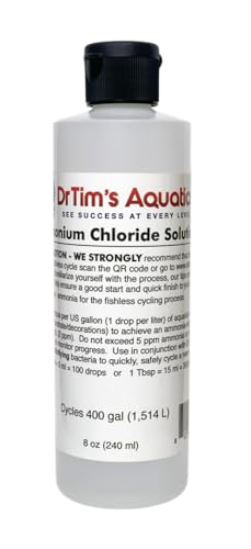DrTims Aquatics Ammonium Chloride Aquarium 100% Natural 8 Oz. (Dr Tims Aquatics Ammonium Chloride | Saltwater Freshwater and Reef Aquariums 100% Natural 8 Oz)