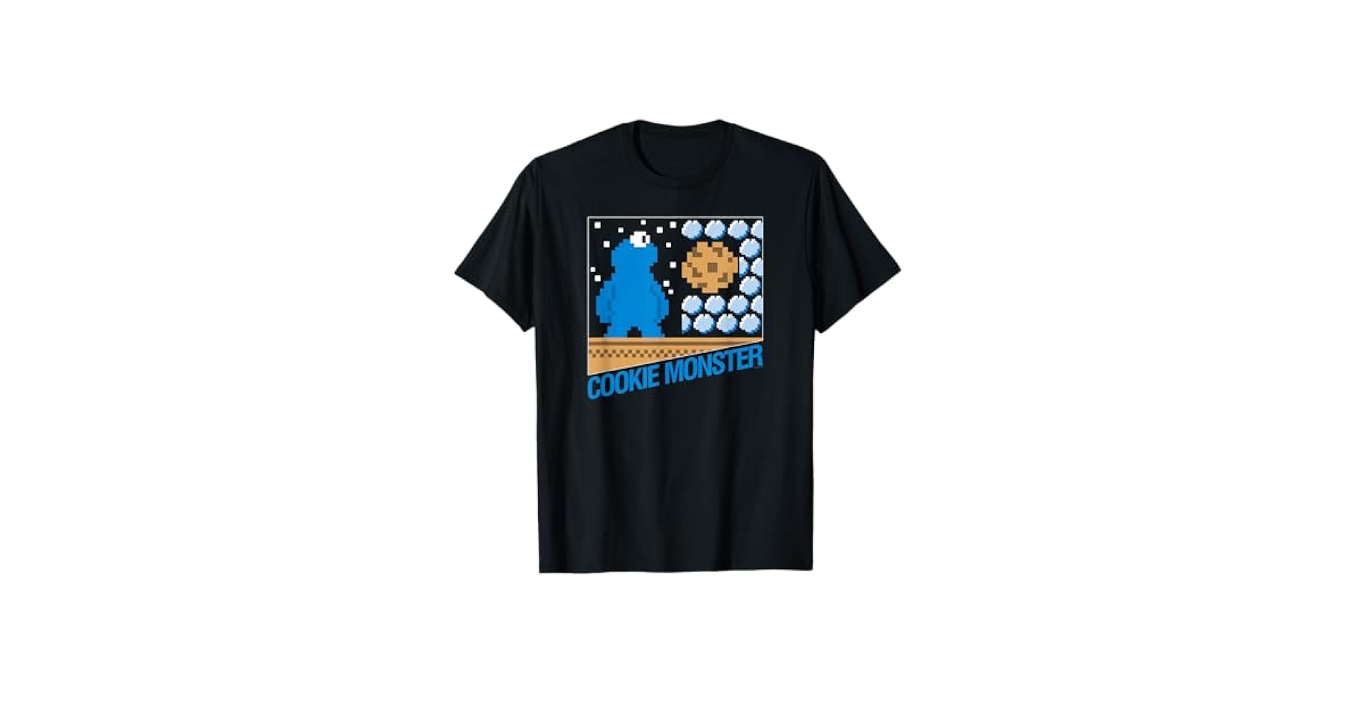 Amazon.com: Sesame Street Cookie Monster 8-Bit T-Shirt