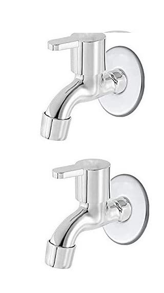 oleanna Flora bib Cock Tap with Wall Flange(Chrome)-Set of 2