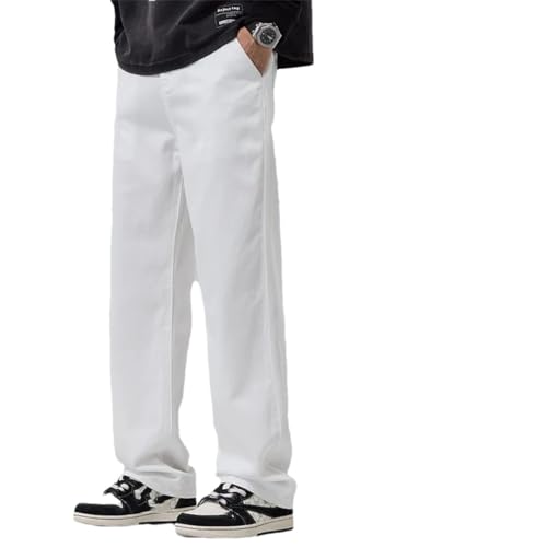 Men's Jeans, Thin Ice Silk Loose Straight Leg Wide Leg Pants Washed Hanging Casual Versatile Pants