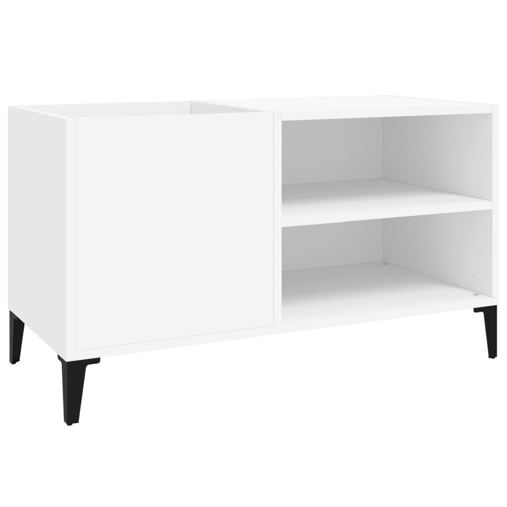 vidaXL 2 Shelf Record Cabinet - White - Engineered Wood