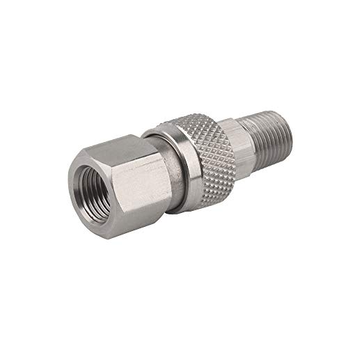 Gurlleu 1/8 NPT to 8MM Paintball Quick-Disconnect Adapter Stainless Steel Male & Female Air Tool Fittings Set