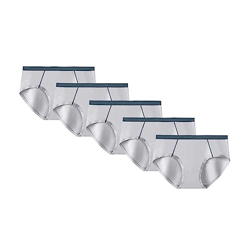 Slip haute élastique respirant lot de 5 culottes grises M galbantes