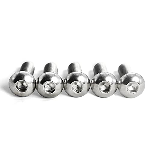 Sunxulimi YTN6J1032150 10-32 X 1 Button Head Socket Cap Bolts Screws, 304 Stainless Steel, Allen Hex Drive, Bright Finish, Fully Machine Thread 50Pcs thumb #3