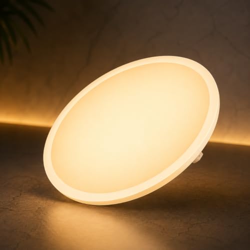 Image of Instapower Polycarbonate Recessed Ceiling Light Ultra Slim Round LED Downlight 2-Year Warranty (Warm White - 15W)