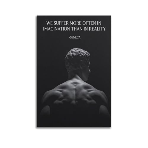 KFNICCE Póster de retrato de Séneca, pintura decorativa, lienzo, póster de pared e imagen artística moderna para decoración de dormitorio familiar, 20 x 30 cm