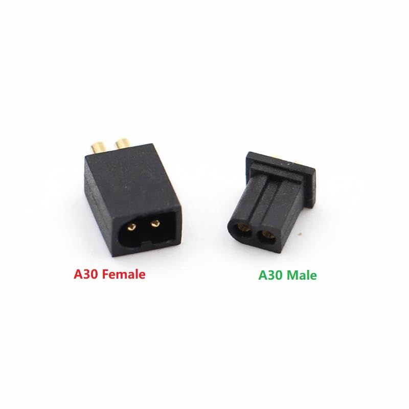 Sparkhobby GNB A30 Mini Battery Connector Plug with Copper Tube Plug Suitable for RC 1S Hollow Cup Tiny Four Axis Drones(5Pairs A30 Male-Female)