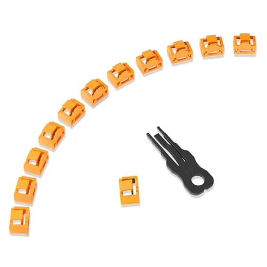 NataLink 12 Pcs RJ45 Port Lock with 1 Key, Locking RJ45 Port/Dust Blocker, RJ45 Dust Cover Cap Female Port Plugs Protector, Compatible RJ45 Port Devices, Orange