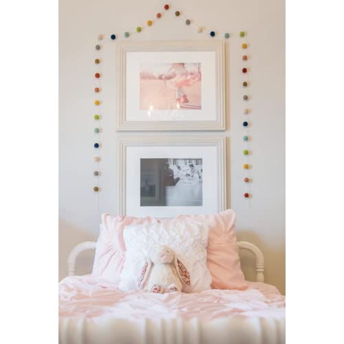 Farm To Table Adjustable Handmade Wool Felt Ball Garland By Sheep Farm Felt. Rustic Rainbow Garland #TOP3