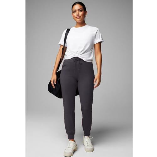 MOREFEEL Calças de moletom femininas forradas com lã com bolsos para calças de moletom térmicas de c