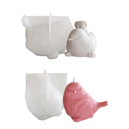 Crea hermosos modelos de pájaros 3D con este molde de silicona flexible portátil para manualidades y talleres en casa