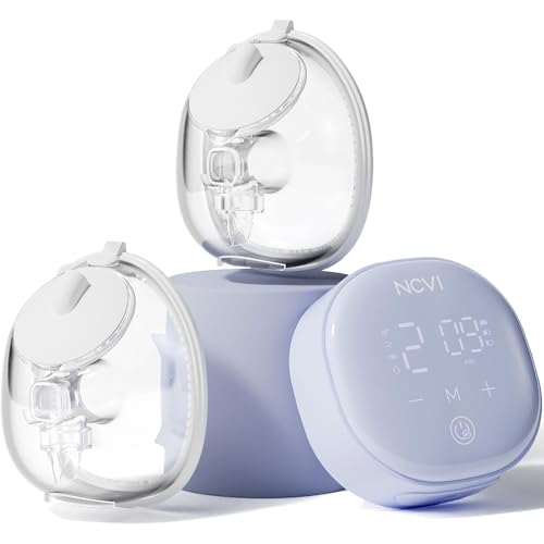Image of NCVI Hands-Free Portable Breast Pump with 24mm Flange, Portable Breast Pump with Motor Buckle for Travel and Work, Equipped with Third Generation Spill-Proof Cups