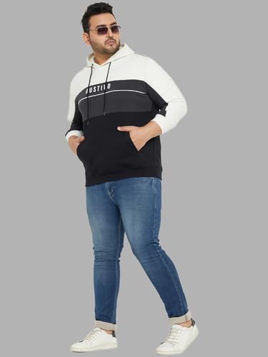 Image of AUSTIVO Men's Multi Full Sleeve Printed Hooded Plus Size Sweatshirt