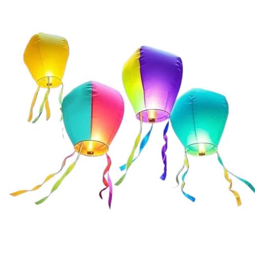 LVYUDS Serpentinas Farolillos Voladores Escribe Tu Deseo, Linternas Chinas Del Cielo Para Celebraciones Festivas Fáciles De Usar(5pcs)
