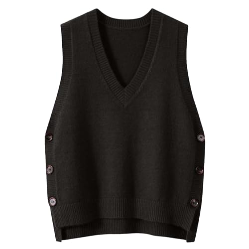 Gilet Senza Maniche Clint Farah Uomo – Morbido, A Nido D'Ape, Con Logo F, Girocollo, Strato Intermedio