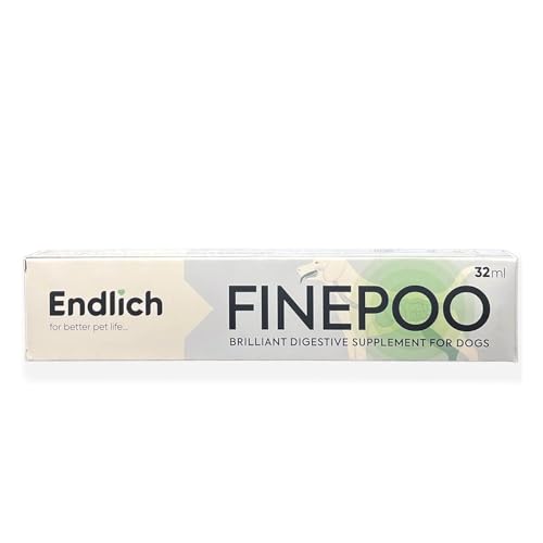 Complément digestif Endlich Finepoo pour Chiens et Chats 32 ML — Pâte probiotique prébiotique pour Chiens et Chats Santé intestinale - Supplément digestif pour Chiens et Chats