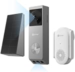 EZVIZ Wired or Wireless Battery Powered Video Doorbell Dual Camera with Chime, 2K Dual Lenses, Free 32G Storage, Human Motion Detection, Weatherproof, Color Night Vision, Alexa/Google| EP3x Pro Kit