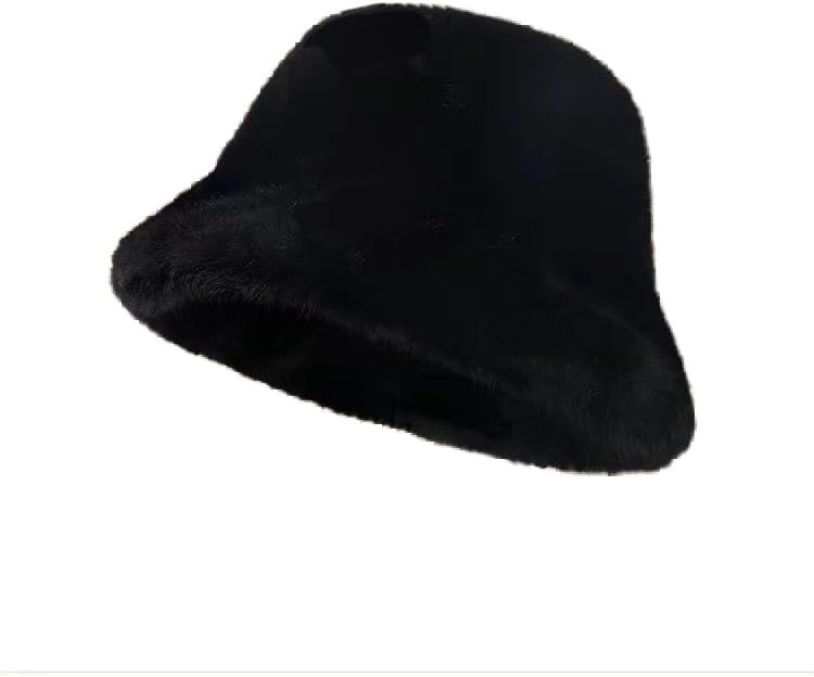 Ladies Warm Artificial Fur Winter hat Imitation Fur Winter Barrel hat Plush Warm hat Plush Fisherman's hat