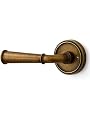 MRML Passage Door Handle Antique Brass Vintage Door Lever, Interior Hall Closet Kitchen Pantry Retro DoorHandle, Aluminium Alloy Handle Lever, 1 Pack