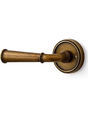 MRML Passage Door Handle Antique Brass Vintage Door Lever, Interior Hall Closet Kitchen Pantry Retro DoorHandle, Aluminium Alloy Handle Lever, 1 Pack