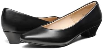 DREAM PAIRS Women's Mila Low Chunky Heel Pump Shoes