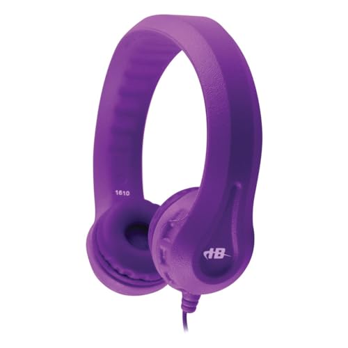 HamiltonBuhl Flex‑Phones Kids Headphones – Durable EVA Foam, Volume‑Limited 85 dB, Chew‑Resistant Dura‑Cord, Safe for Ages 3+, On‑Ear...