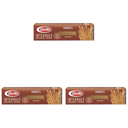 Barilla Integrale - Spaghetti à la semoule de blé dur complet source naturelle de fibres - 500 g (Lot de 3)