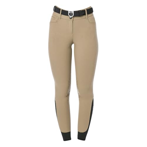 Equestro High Waist Knee Grip Woman Riding Pants 42 Beige