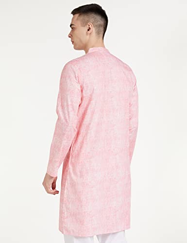 Image of Amazon Brand - Symbol Men Cotton Printed Long Kurta (Regular Fit)