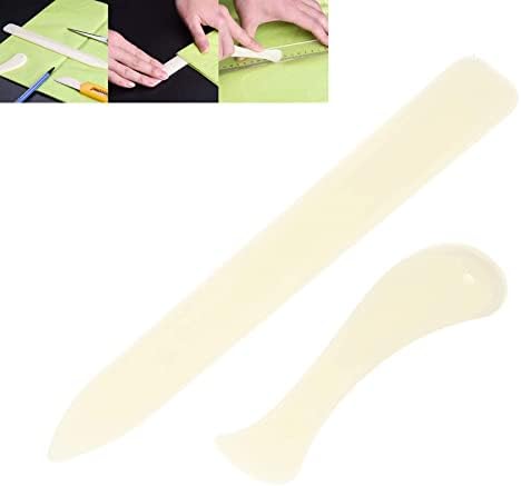 2PCs/Set Bone Folder Creaser Scoring Folding Creasing Paper Leather Craft Origami Tools Plastic Paper Folding Knife, Handmade Leather Burnishing Bookbinding Books Cards and Paper Crafts