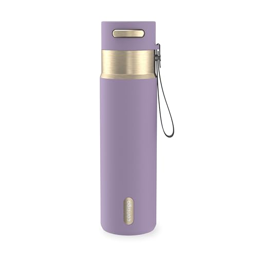 Image of Contigo AutoSeal 24 oz Stainless Steel Vacuum-Insulated Water Bottle with Leakproof Push-Button Spout & Lock, Carry Strap, BPA-Free & Lead-Free, Dishwasher Safe