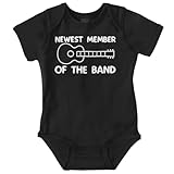 Brisco Brands Cutest Lil Rockstar Music Lover ABCD Baby Romper Boys or Girls