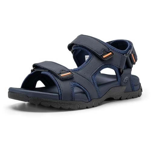 Image of FitVille Wide Sandals for Men With Arch Support Orthopedic Comfortable Summer Men's Wide Sandals for Plantar Fasciitis & Swollen Feet Breathable Outdoor Recovery Athletic Walking Sandal for Man