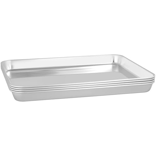 Plaque de cuisson inox 31,5x24,5x2,5 cm plateau de cuisson four pâtisserie - 7