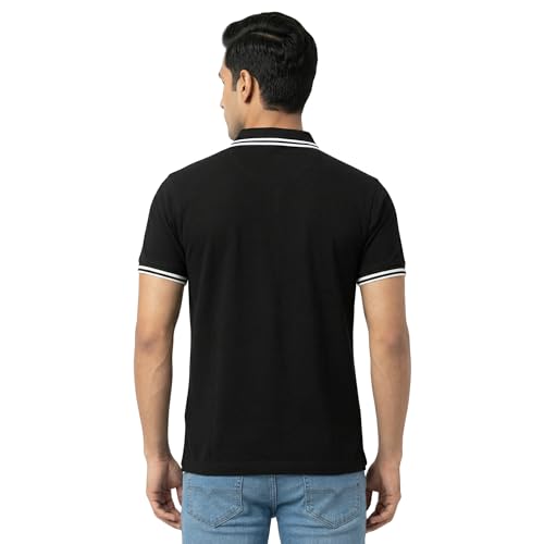 Image of Hangout Hub Hybrid Men's Polycotton Polo T-Shirt | Solid Finish | 260 GSM Premium Fabric | Half Sleeve Collared Neck | Regular Fit | Casual & Office Wear | Set of 1, 2 & 3