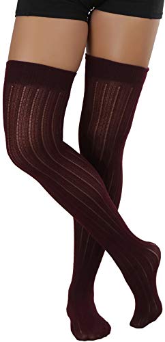 Image of ToBeInStyle Women's Over The Knee Knit Thigh High Warm Socks