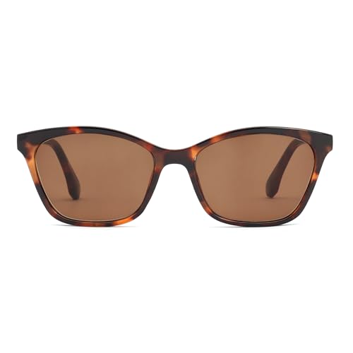 OPULIZE KAT Lunettes de Soleil - Élégante Monture Œil-de-Chat - Marron Écaille de Tortue - Modèle Mixte pour Hommes et Femmes - Charnières à Ressort -...