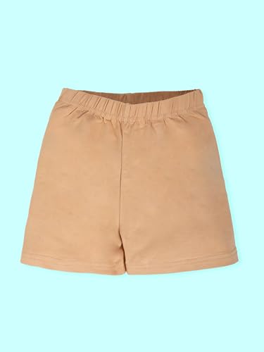 Image of KiddoPanti Girls Cycling Shorts Pack of 3 | Soft & Stretchy Cotton Spandex | Comfortable Fit with Elastic Waistband | Solid Colors Half Tights for Girls Inners