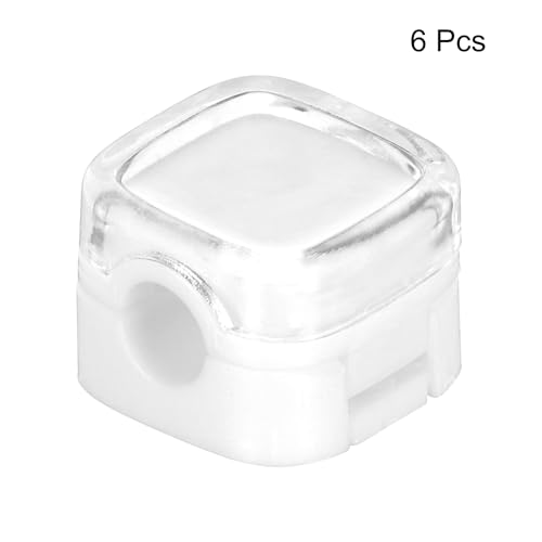MECCANIXITY 6Pcs Clips Magnéticos para Cables, Abrazadera Autoadhesiva para Organización de Cables para Carga, Escritorio de Computadora, Mesa de Noche Blanco miniatura 3