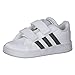 adidas Unisex Kinder Grand Court Indoor Tennisschuh, FTWWHT/CBLACK/FTWWHT, 27 EU