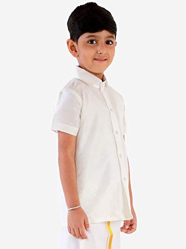 Image of VASTRAMAY Boy's Silk Blend Classic Shirt