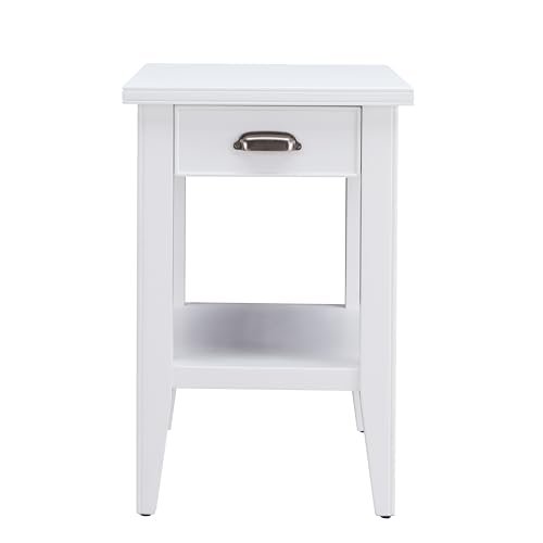 Image of Leick Home Laurent End Table, 16 inch, White