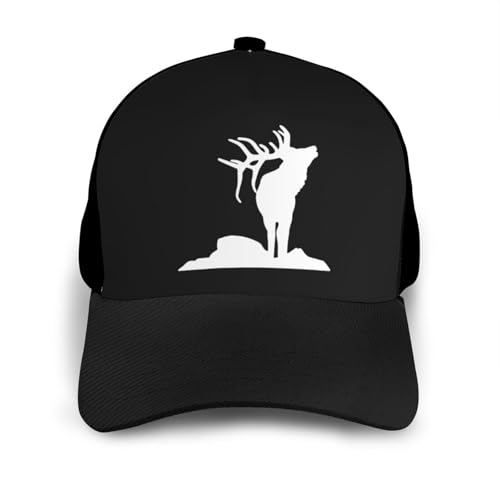 Elk Bonnets Curved Brim Mesh Baseball Cap Casual Sun Hat Unisex3