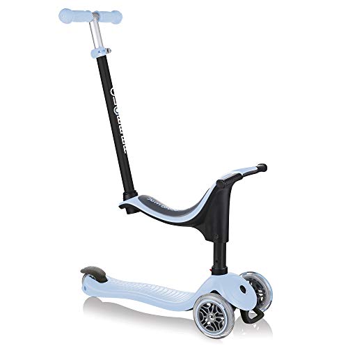 Globber azul pastel Patinete go up 4 en 1, Niños unisex, 67,5-77,5cm x 57,5cm x 28cm