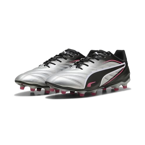 PUMA King Pro FG/AG, Zapatillas de Fútbol Unisex Adulto, Puma Silver Puma Black Sun Struck Puma White, 41 EU