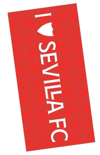 Genérico Toalla Sevilla Fútbol Club 180x90cm Fondo Rojo Trama Letras Blancas Producto Oficial
